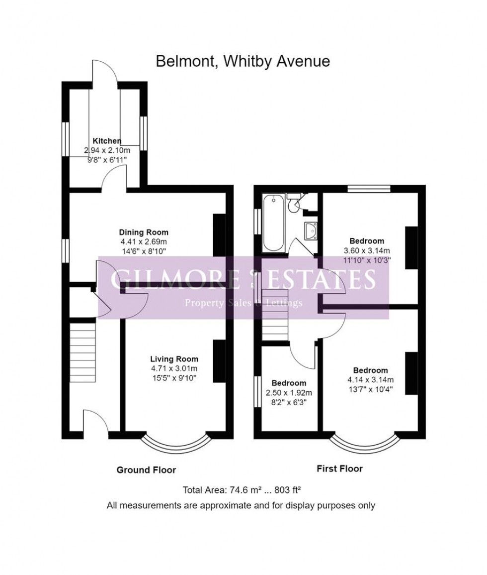 Floorplan for Whitby Avenue, Hexham