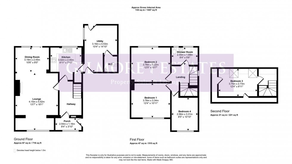 Floorplan for Cheviot View, Prudhoe, Northumberland