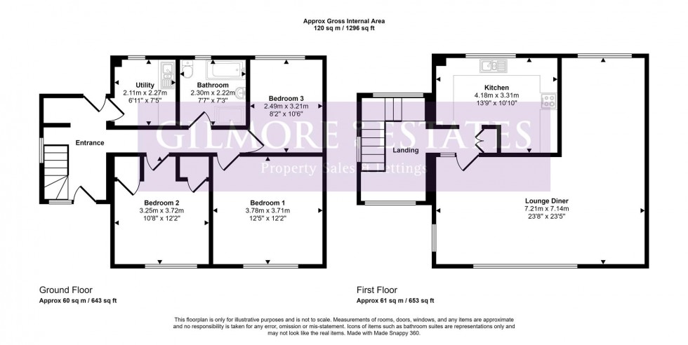Floorplan for Bewick Garth, Mickley, Northumberland