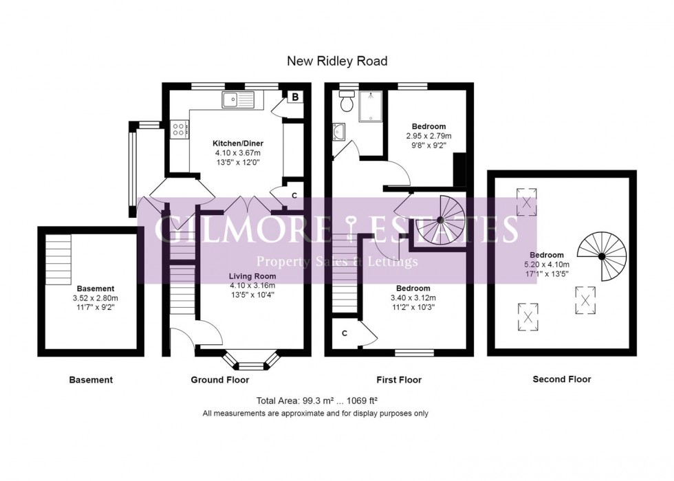 Floorplan for New Ridley Road, Stocksfield