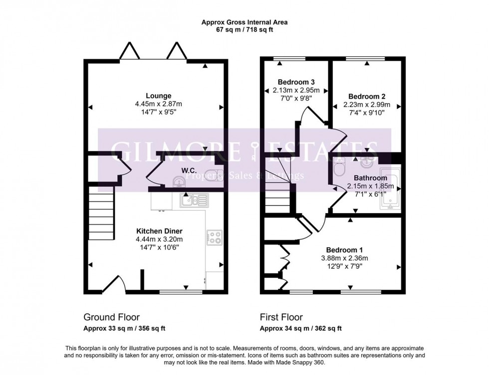 Floorplan for Ashtree Avenue, High Spen