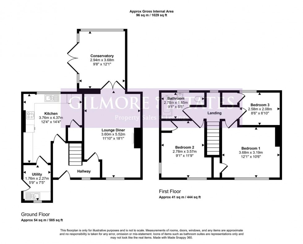 Floorplan for Tarset Drive, Prudhoe, Prudhoe, Northumberland