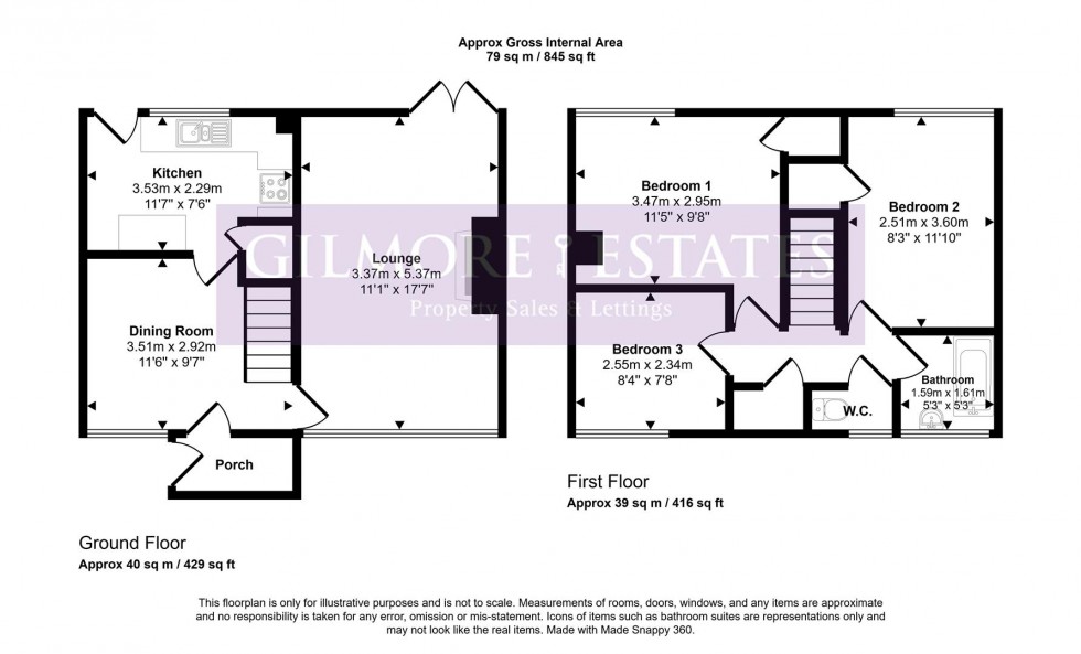 Floorplan for Welburn close, Ovingham