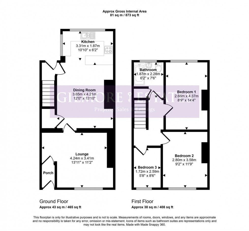 Floorplan for Beaumont Terrace, Prudhoe, Prudhoe, Northumberland