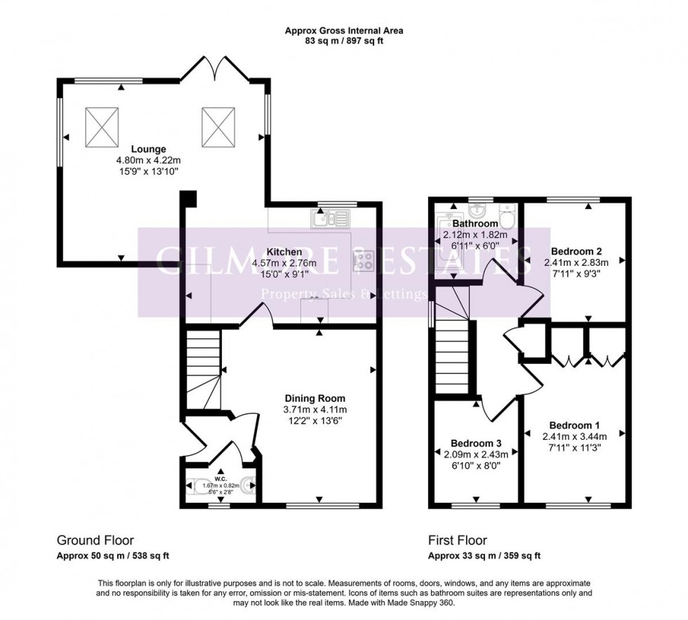 Floorplan for Oakwell Court, Hamsterley Colliery, Newcastle Upon Tyne
