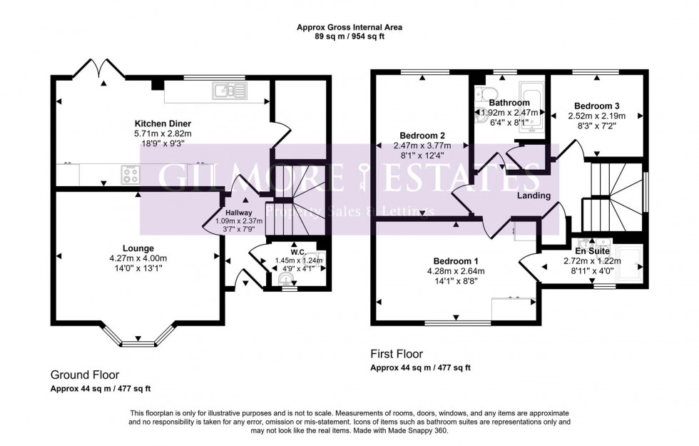 Floorplan for Victoria Grove, Prudhoe